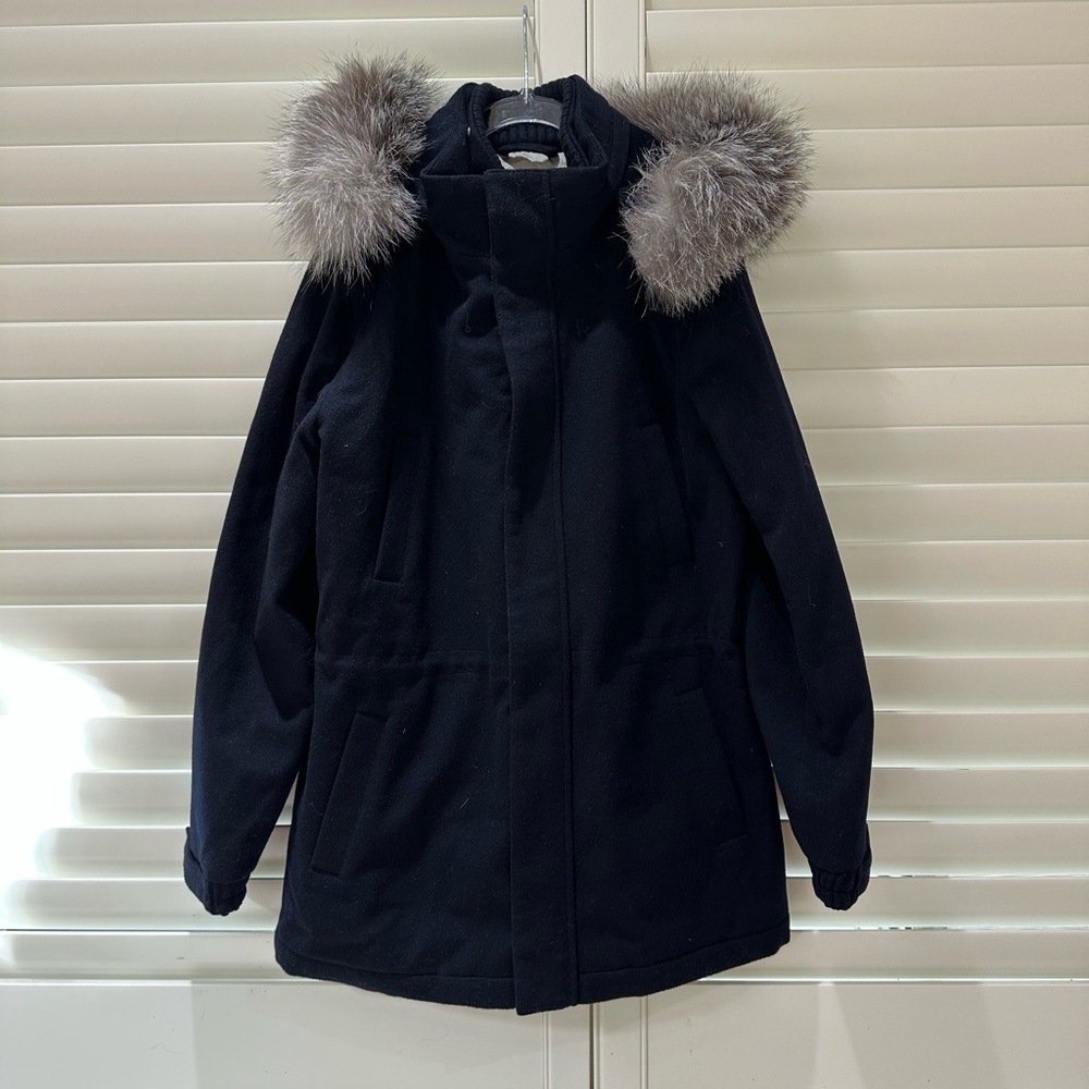 Loro Piana Cashmere Navy Icery Coat - Kids Size 12
